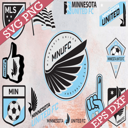 bundle 12 styles mls minnesota united soccer team svg, minnesota united svg, mls teams svg, mls svg, png, dxf, eps, inst