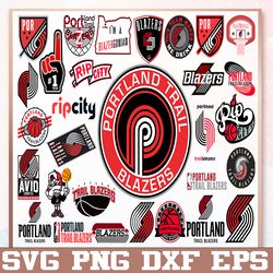 Bundle 31 Files Portland Trail Blazers Basketball Team svg, Portland Trail Blazers svg, NBA Teams Svg, NBA Svg, Png