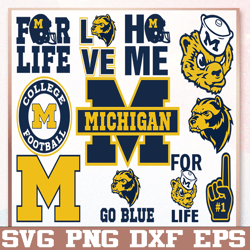 Bundle 11 Files Michigan Wolverines Football Team svg, Michigan Wolverines svg, NCAA Teams svg, NCAA Svg, Png, Dxf, Eps