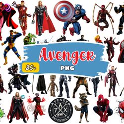 Avengers Clipart Png, Super Heroes Avengers Png, Avengers Png, Marvel Avengers, Spiderman, Hulk, Instant Download