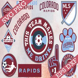 bundle 12 styles mls colorado rapids soccer team svg, colorado rapids svg, mls teams svg, mls svg, png, dxf, eps, instan