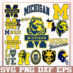 Bundle 16 Files Michigan Wolverines Football Team svg, Michigan Wolverines svg, N C A A Teams svg, N C A A Svg, Png
