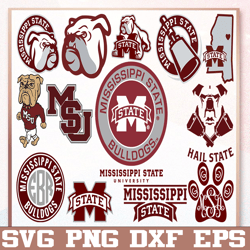 Bundle 14 Files Mississippi State Bulldogs Football Team svg, Mississippi State Bulldogs svg, N C A A Teams svg