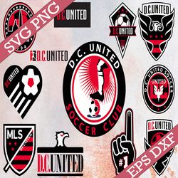 bundle 12 styles mls dc united soccer team svg, dc united svg, mls teams svg, mls svg, png, dxf, eps, instant download