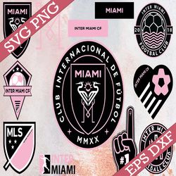 bundle 12 styles mls inter miami cf soccer team svg, inter miami cf svg, mls teams svg, mls svg, png, dxf, eps, instant