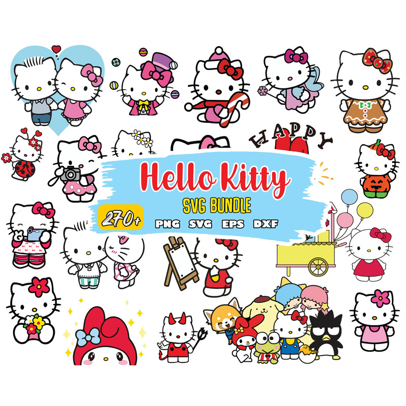 Hello kitty svg, Kawaii Kitty Svg, Valentine's Day Cats, Kawaii Kitty Svg Bundle, Cute Cat Svg, Kitty Svg.jpg
