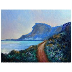 mountains painting oil seascape original art beach canvas art artwork