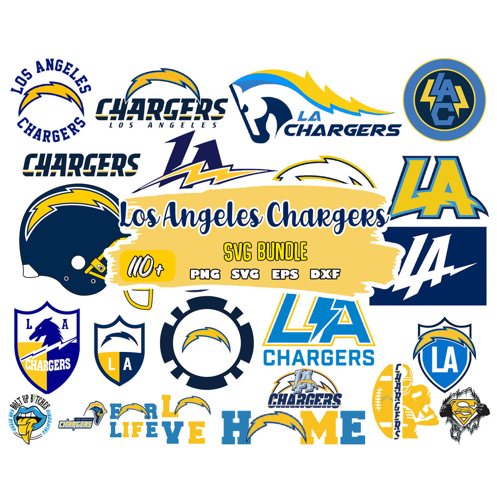 Los Angeles Chargers bundle svg, Los Angeles Chargers svg, NFL svg, png, dxf, eps digital file.jpg