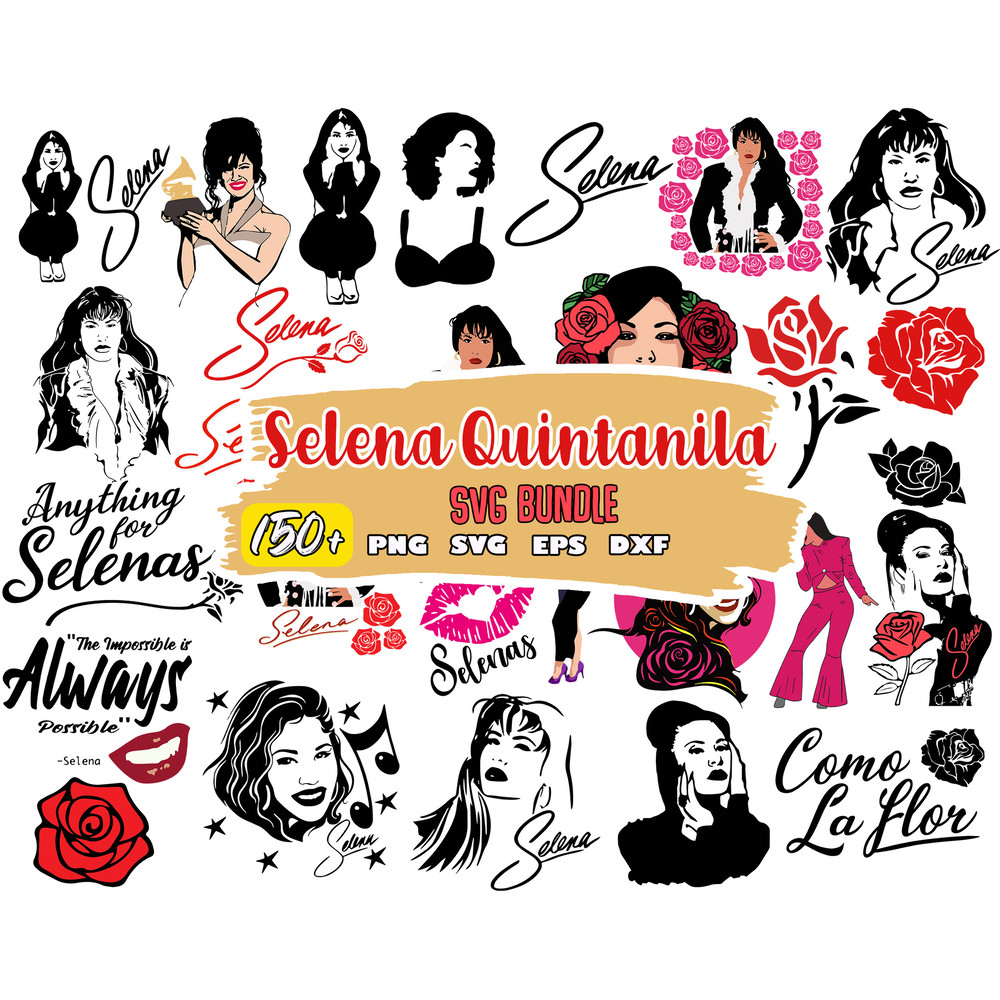 Selena Quintanilla SVG Bundle, Selena bundle svg, Instant Download.jpg
