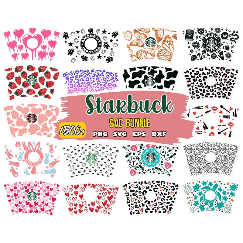 Starbucks svg, Starbucks bundle svg, Starbucks cup wrap bunlde svg, Instant Download.jpg