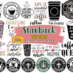 Starbucks Wrap Luxury SVG, Starbucks cup wrap bunlde svg, Instant Download