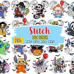 stitch bundle horror characters svg, bundle halloween svg, instant download