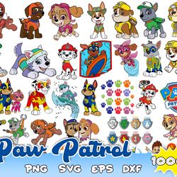 1000 paw patrol bundle svg, paw patrol svg, paw patrol clipart