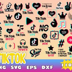 1000 tiktok logo svg bundle, tiktok svg, tiktok logo svg, peace love tiktok svg, tiktok birthday svg, tiktok family svg,