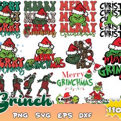 110 grinch svg bundle, grinch hand svg, grinch face svg, grinch christmas svg, svg for cricut, instant download