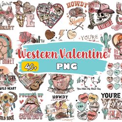 western valentine bundle png , mega western valentine png, silhouette, digital download , instant download