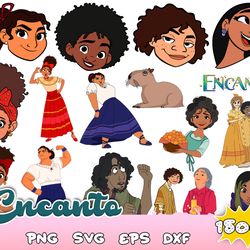 1500 encanto svg, encanto bundle svg, encanto clipart, vibrant images for encanto cake toppers, birthday shirts, and mor