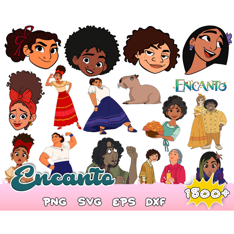 1500 Encanto SVG, Encanto Bundle Svg, Encanto Clipart, Vibrant Images for Encanto Cake toppers, birthday shirts, and more!.jpg