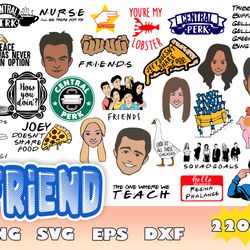 2200 friends svg bundle, friends png, friendship svg, cricut, bestseller