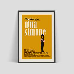 Nina Simone - Philadelphia Town Hall Concert Poster, 1963