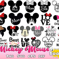 5000 mickey minnie svg, bundle svg png dxf, cricut, disney svg cricut printable clipart silhouette