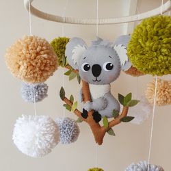 Koala baby mobile, mobile Australia, koala nursery, Australia nursery