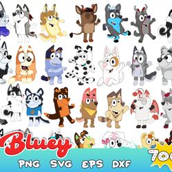 750 bluey bundle svg, cricut svg files,svg bundle layered files,digital download ,svg for cricut,svg,png