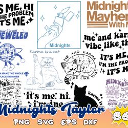 86 meet me at midnight design svg cut file silhouette, cricut digital file pdf pdf ts inspired, midnights design png