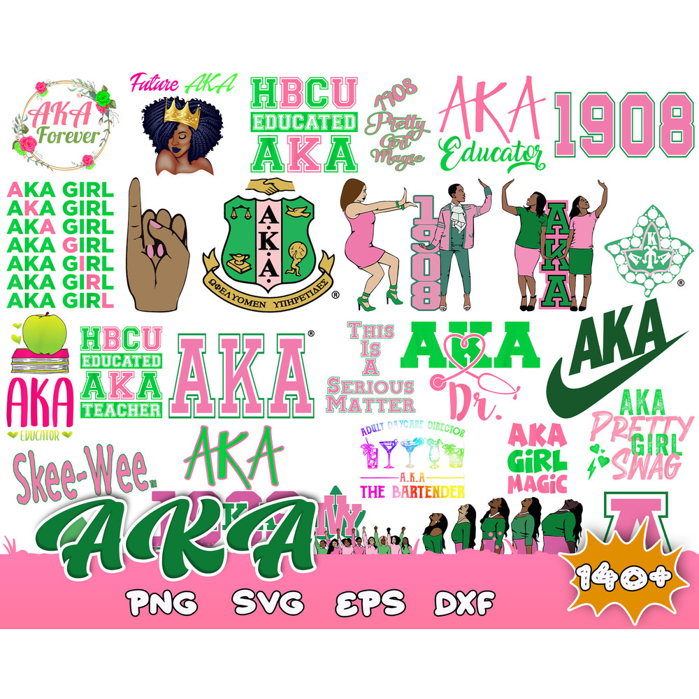 Aka svg bundle, aka svg files for cricut, aka svg 1908, Alpha Kappa Alpha Sorority svg, aka svg pearls, aka svg with vine.jpg