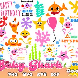 baby shark svg bundle, baby shark birthday, baby shark, baby shark svg, baby shark font, baby shark png, baby shark part