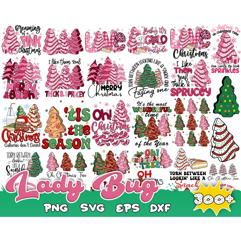 Bundle Christmas Tree Cake Svg, Little Debbie Christmas Tree Cake Svg, Christmas Cake Png, Cricut Christmas Files.jpg