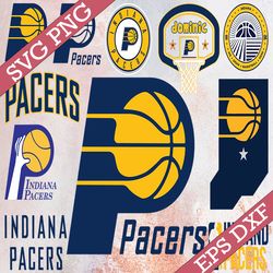 bundle 22 files indiana pacers basketball team svg, indiana pacers svg, nba teams svg, nba svg, png, dxf, eps, instant d