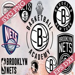 bundle 20 files brooklyn nets basketball team, brooklyn nets svg, net svg, nba teams svg, nba svg, png, dxf, eps, instan
