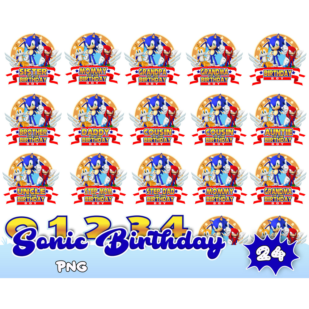 Sonic the Hedgehog Birthday Png, Sonic Birthday Party Png, Birthday Family Png Digital.jpg