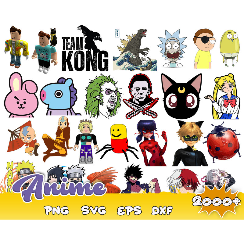 Ultimate Anime bundle svg, anime svg for cricut, anime png, Anime layered bundle svg, anime for cricut files.jpg