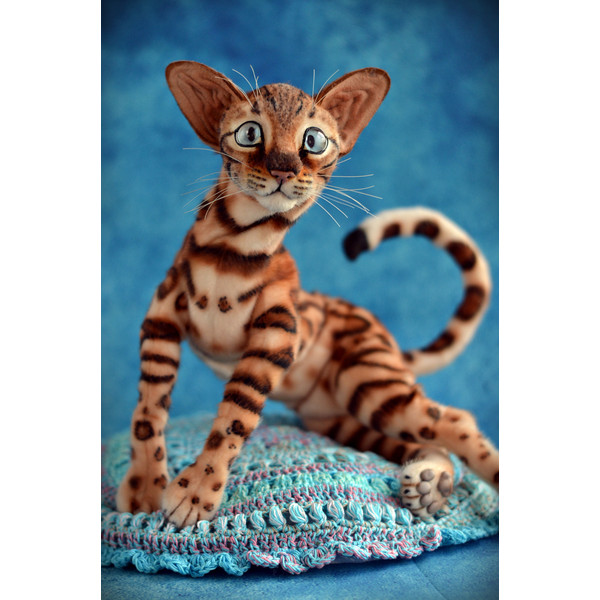 Bengal cat art doll animal 9.JPG