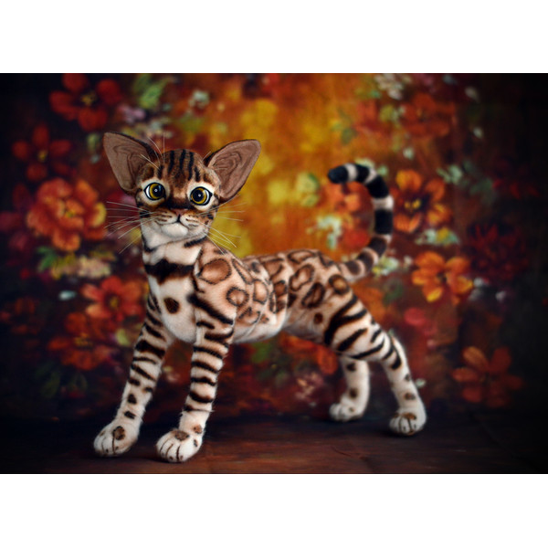 Bengal cat art doll animal 8.JPG
