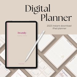2023 digital planner - digital planning, dated planner, notability planner, minimal planner, ipad planner, journal