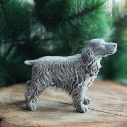 figurine english cocker spaniel springer spaniel of the marble chips, statuette