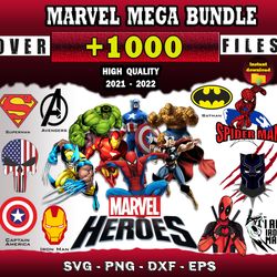 1000 Marvel SVG Mega Bundle SVG Files for print and cricut