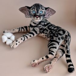 MADE TO ORDER Bengali Cat Art Doll Animal