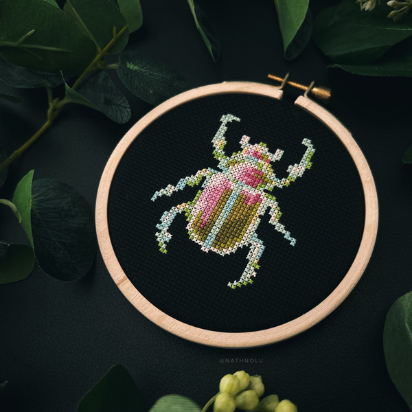 beetle cross stitch pattern