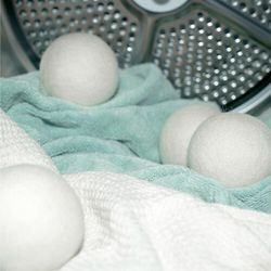 6 Wool Dryer Balls  Organic Wool Natural Laundry Fabric Softener