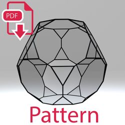 digital drawing for printing 031. stained glass terrarium sphere. diy terrarium. template pdf