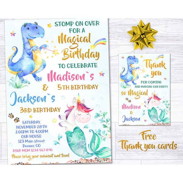 Dinosaur-and-mermicorn-birthday-invitation-for-twins.jpg