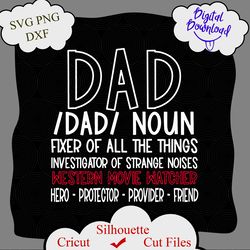 dad noun svg, dad svg, fathers day svg, fathers day png, fathers day clipart, digital download