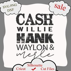 cash willie hank waylon merle country legends svg, cash willie hank svg, merle svg, cash country svg, country music svg