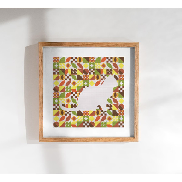 1 Cross stitch pattern sitting cat inside boho autumn modern abstract style pattern.jpg