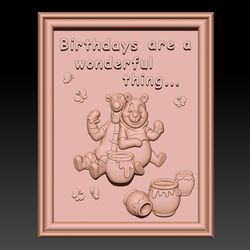 3D Model STL CNC Router file Panel Winnie the Pooh and Tigger Fan art