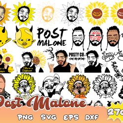 270 post malone svg bundle layered item, postmalone clipart, cricut, digital vector cut file